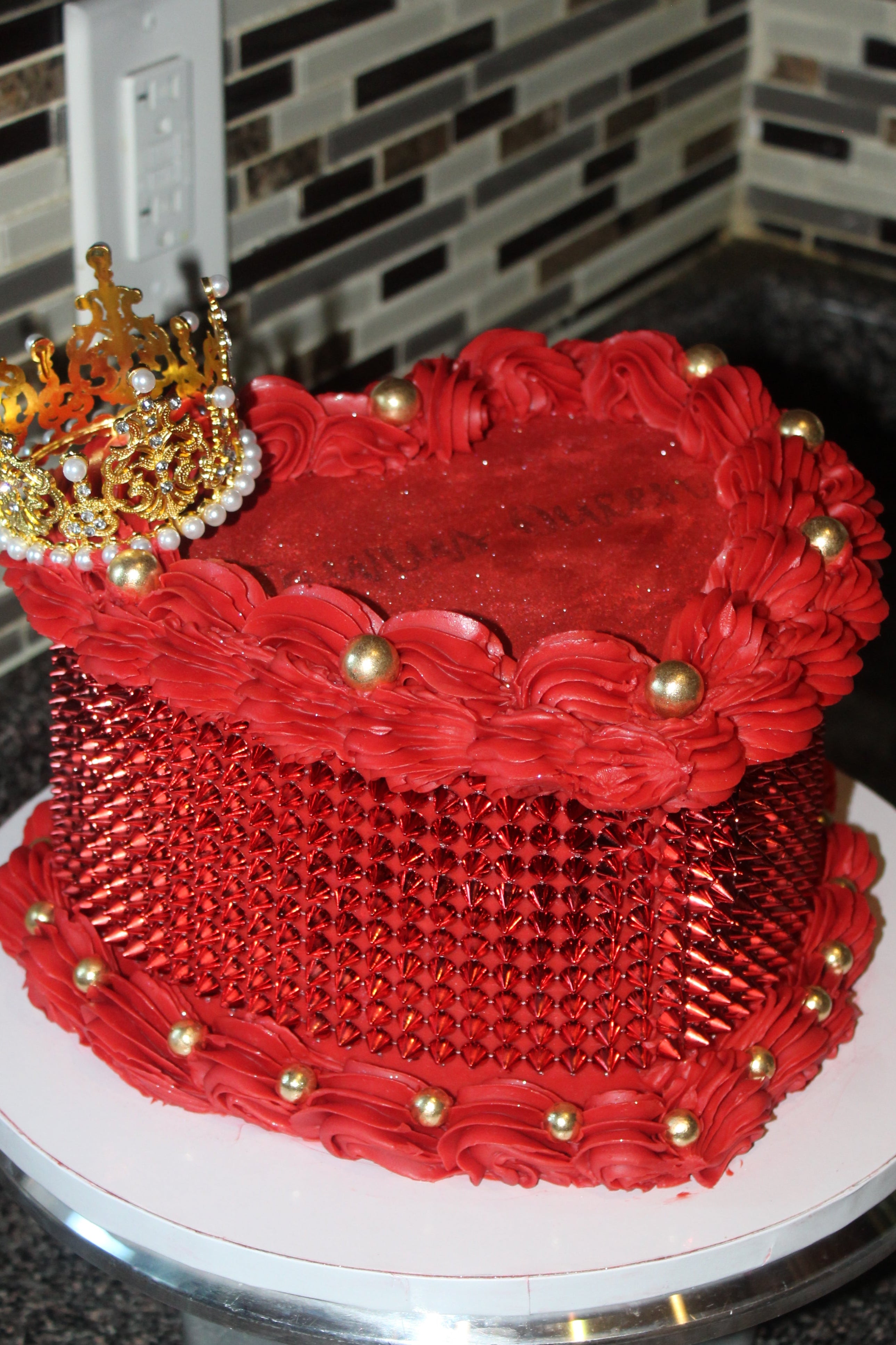 Custom Heart Cake